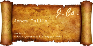 Jencs Csilla névjegykártya